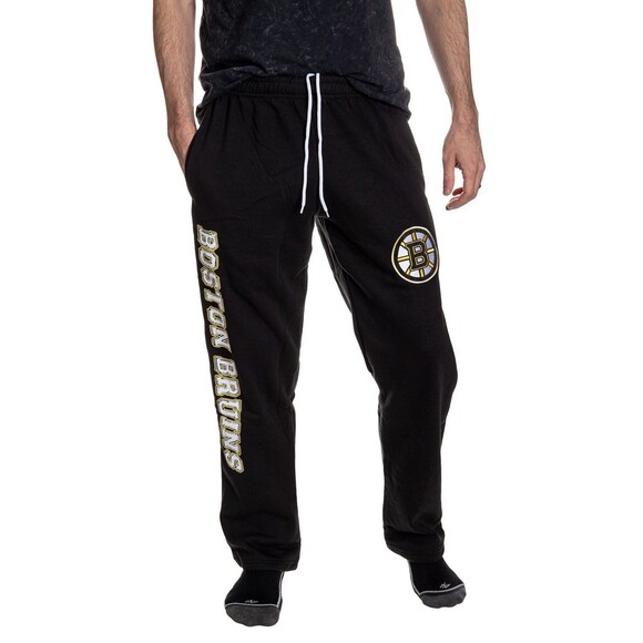 Boston Bruins Men’s Size XXL Premium Fleece Sweatpants Black - Picture 1 of 13